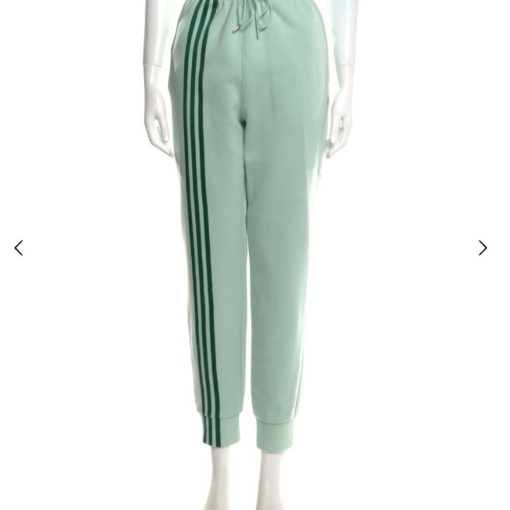 Adidas x Ivy Park Striped Knit Joggers Mint Green Medium
